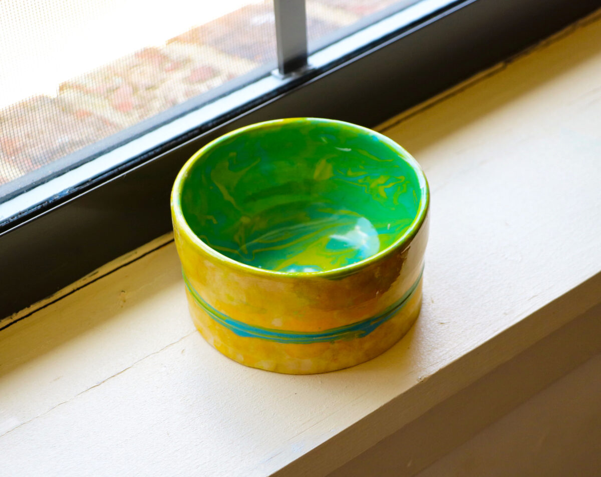 Yellow Green Pinch Bowl