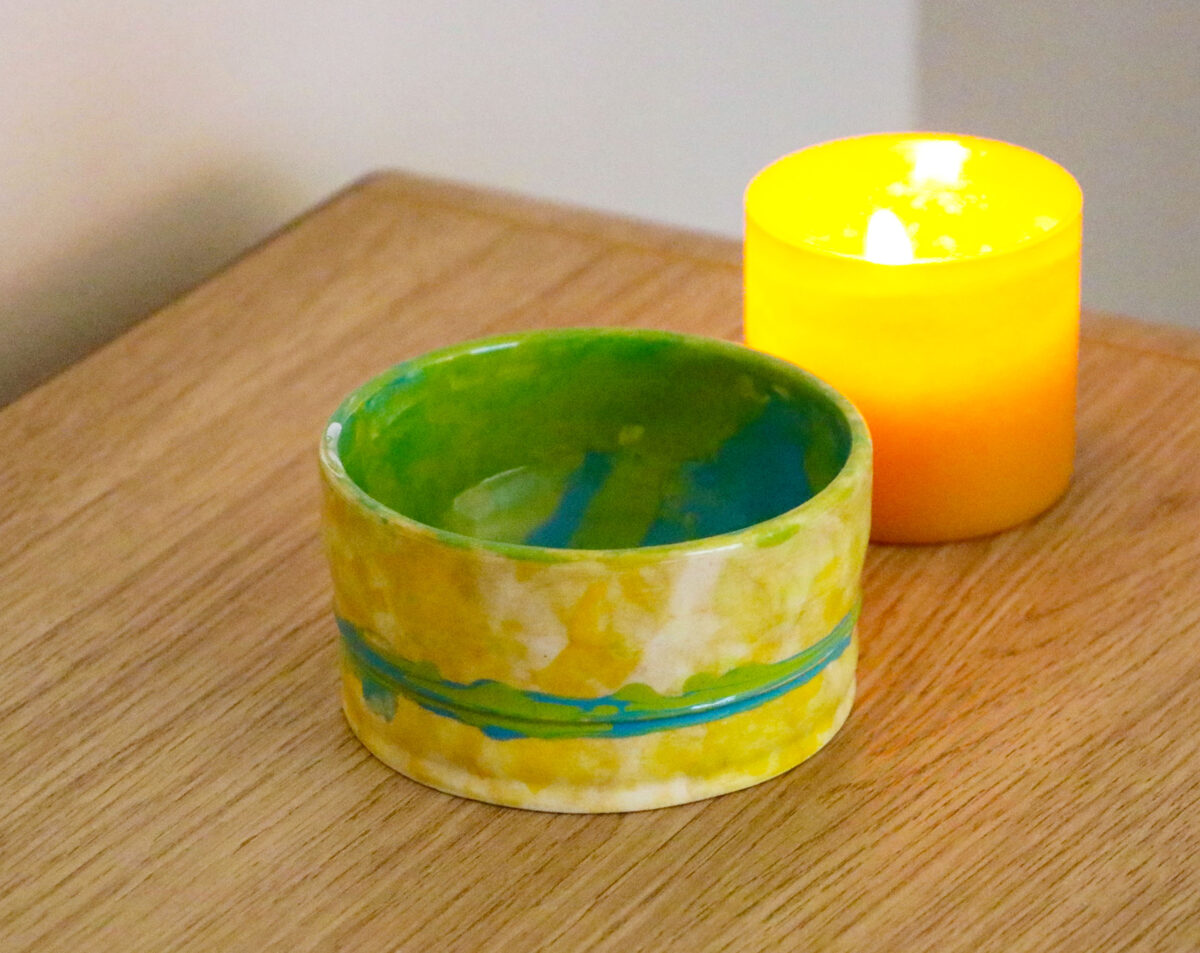 Yellow Green Pinch Bowl