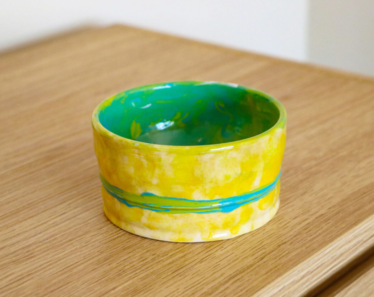 Yellow Green Pinch Bowl