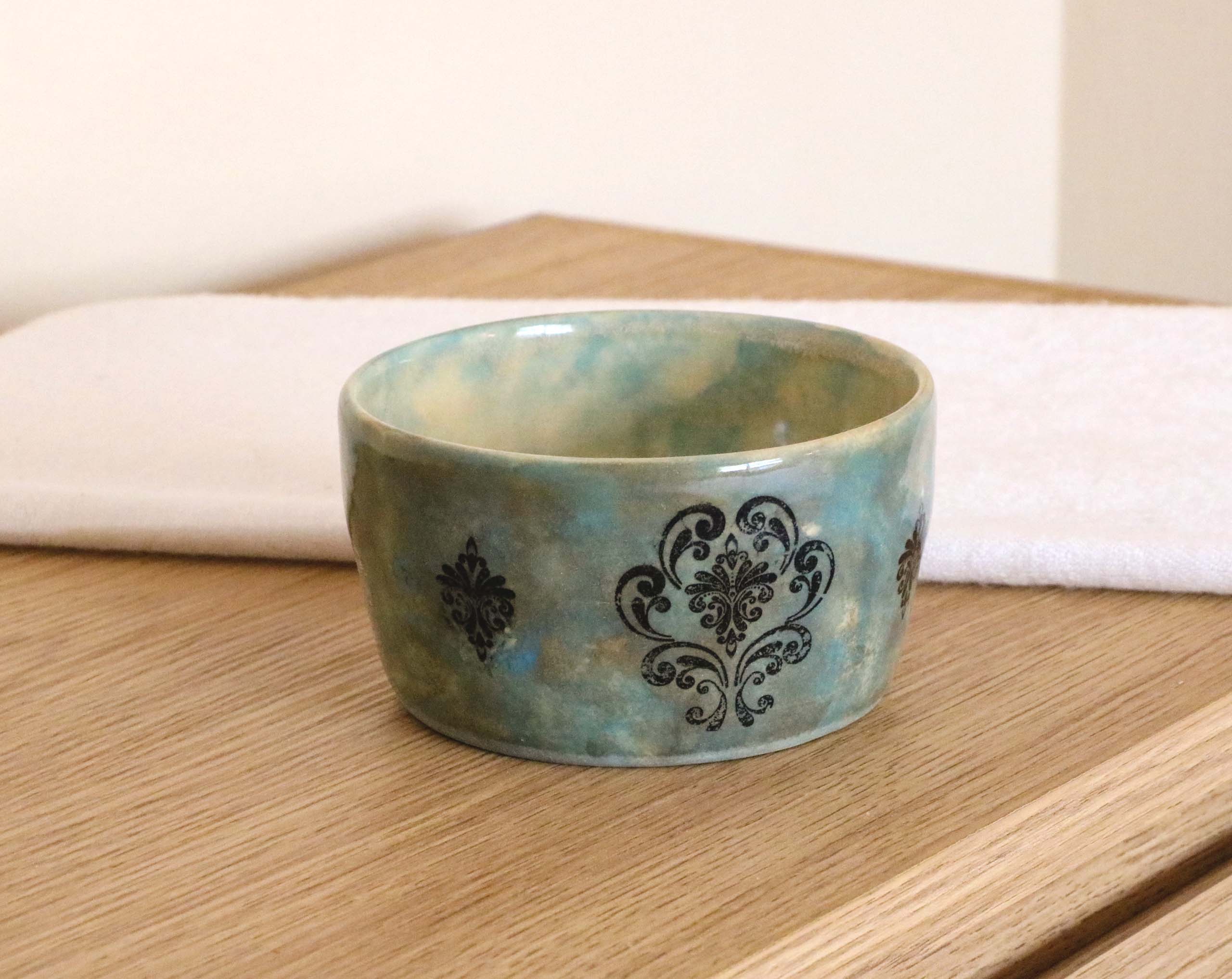 Vintage Voodoo Blue Green Bowl
